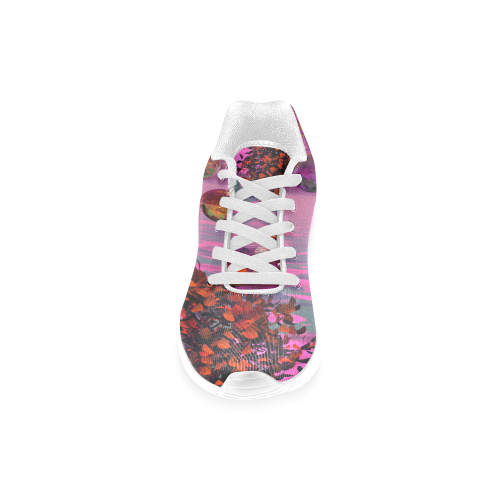 Bittersweet Opinion, Abstract Raspberry Maple Tree Women’s Running Shoes (Model 020)