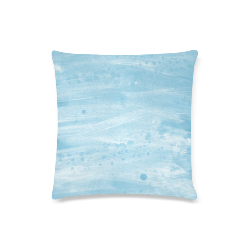 blue Custom Zippered Pillow Case 16"x16"(Twin Sides)