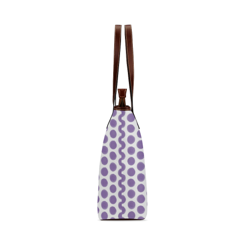 purple dots Shoulder Tote Bag (Model 1646)