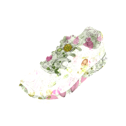 doodle flowers Women’s Running Shoes (Model 020)