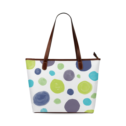 circle pattern Shoulder Tote Bag (Model 1646)