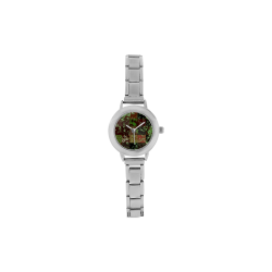 Foliage Patchwork #4 - Jera Nour Women's Italian Charm Watch(Model 107)
