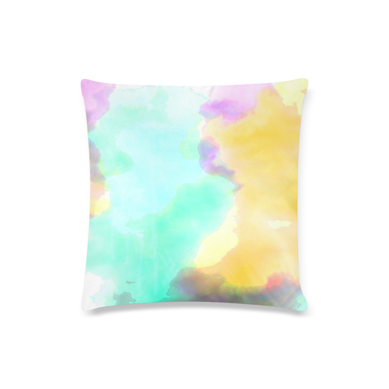 Watercolor abstraction 06 Custom Zippered Pillow Case 16"x16"(Twin Sides)