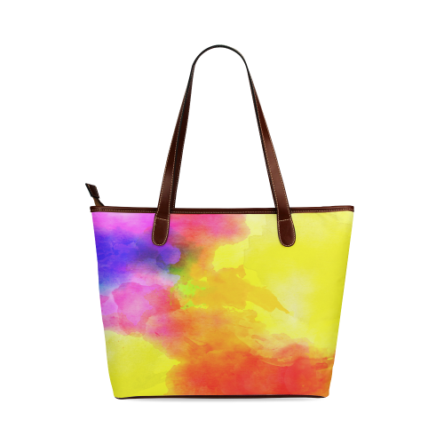 Watercolor abstraction 01 Shoulder Tote Bag (Model 1646)