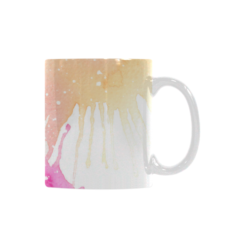 watercolor blotches White Mug(11OZ)