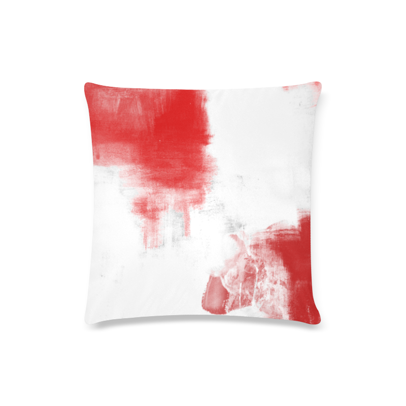 abstract red Custom Zippered Pillow Case 16"x16"(Twin Sides)