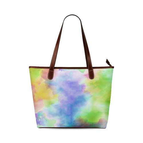 Watercolor abstraction 02 Shoulder Tote Bag (Model 1646)