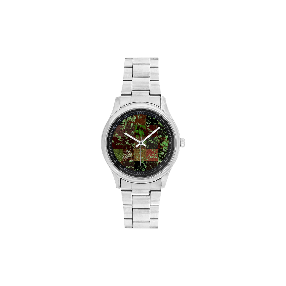 Foliage Patchwork #4 - Jera Nour Men's Stainless Steel Watch(Model 104)