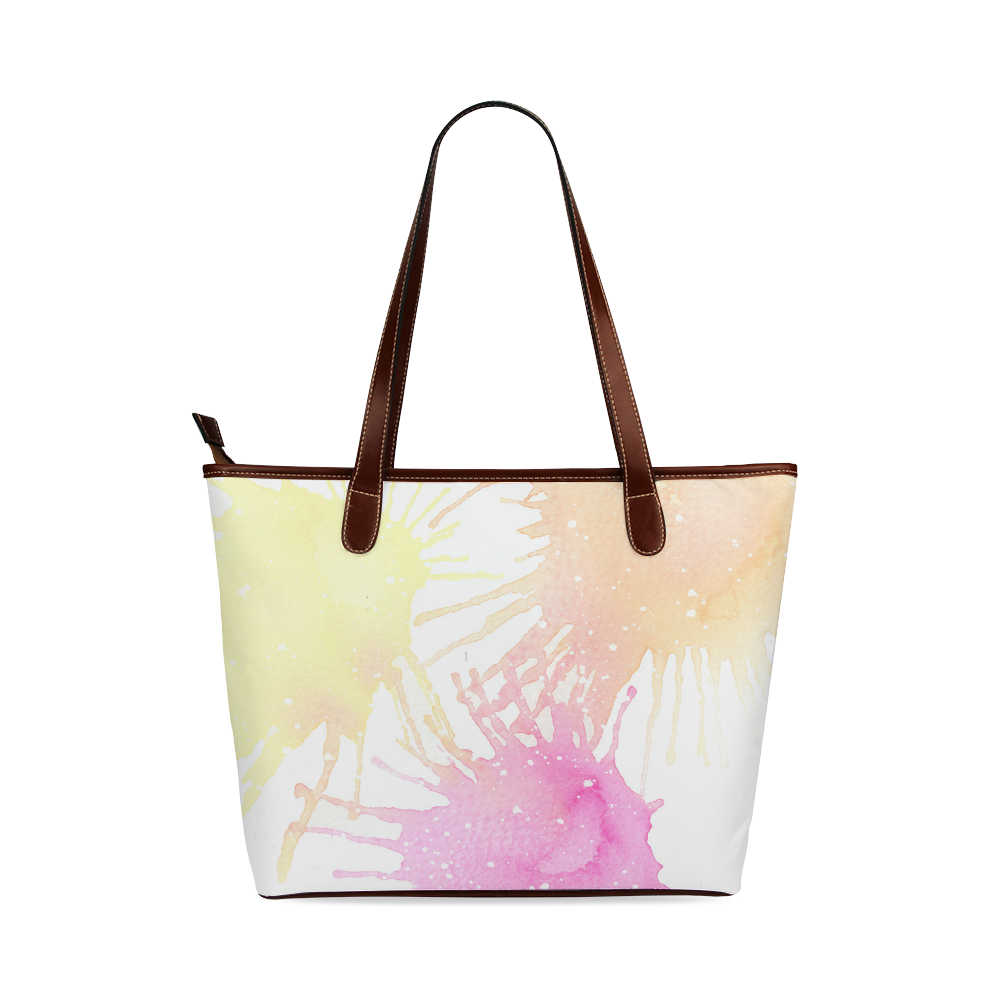 watercolor blotches Shoulder Tote Bag (Model 1646)