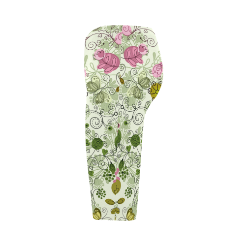 doodle flowers Hestia Cropped Leggings (Model L03)
