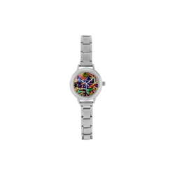 Foliage Patchwork #7 - Jera Nour Women's Italian Charm Watch(Model 107)