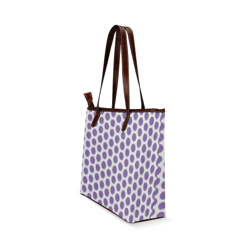 purple dots Shoulder Tote Bag (Model 1646)