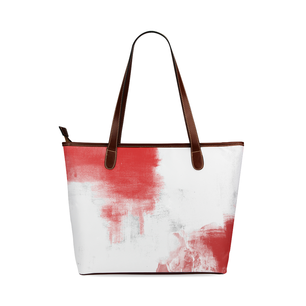 abstract red Shoulder Tote Bag (Model 1646)