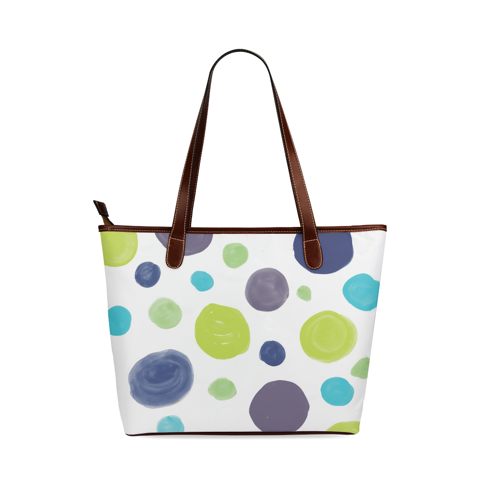 circle pattern Shoulder Tote Bag (Model 1646)