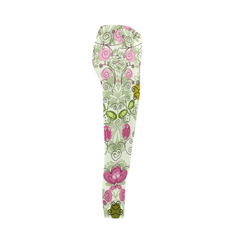 doodle flowers Capri Legging (Model L02)