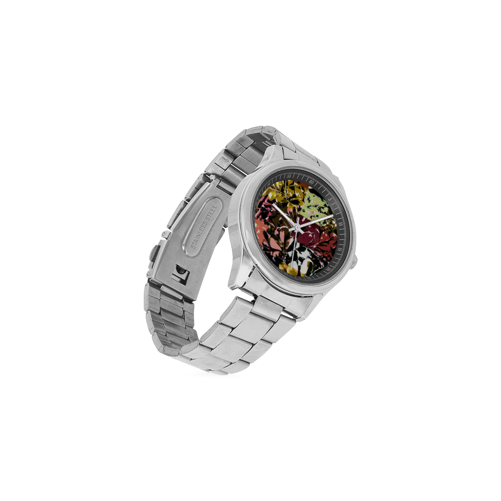 Foliage Patchwork #6 - Jera Nour Men's Stainless Steel Watch(Model 104)