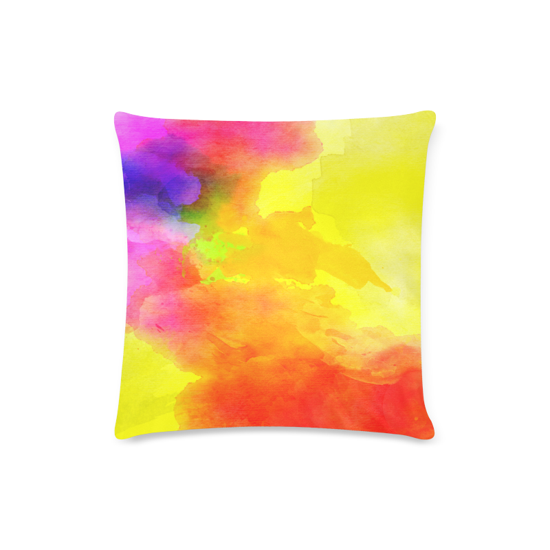 Watercolor abstraction 01 Custom Zippered Pillow Case 16"x16"(Twin Sides)