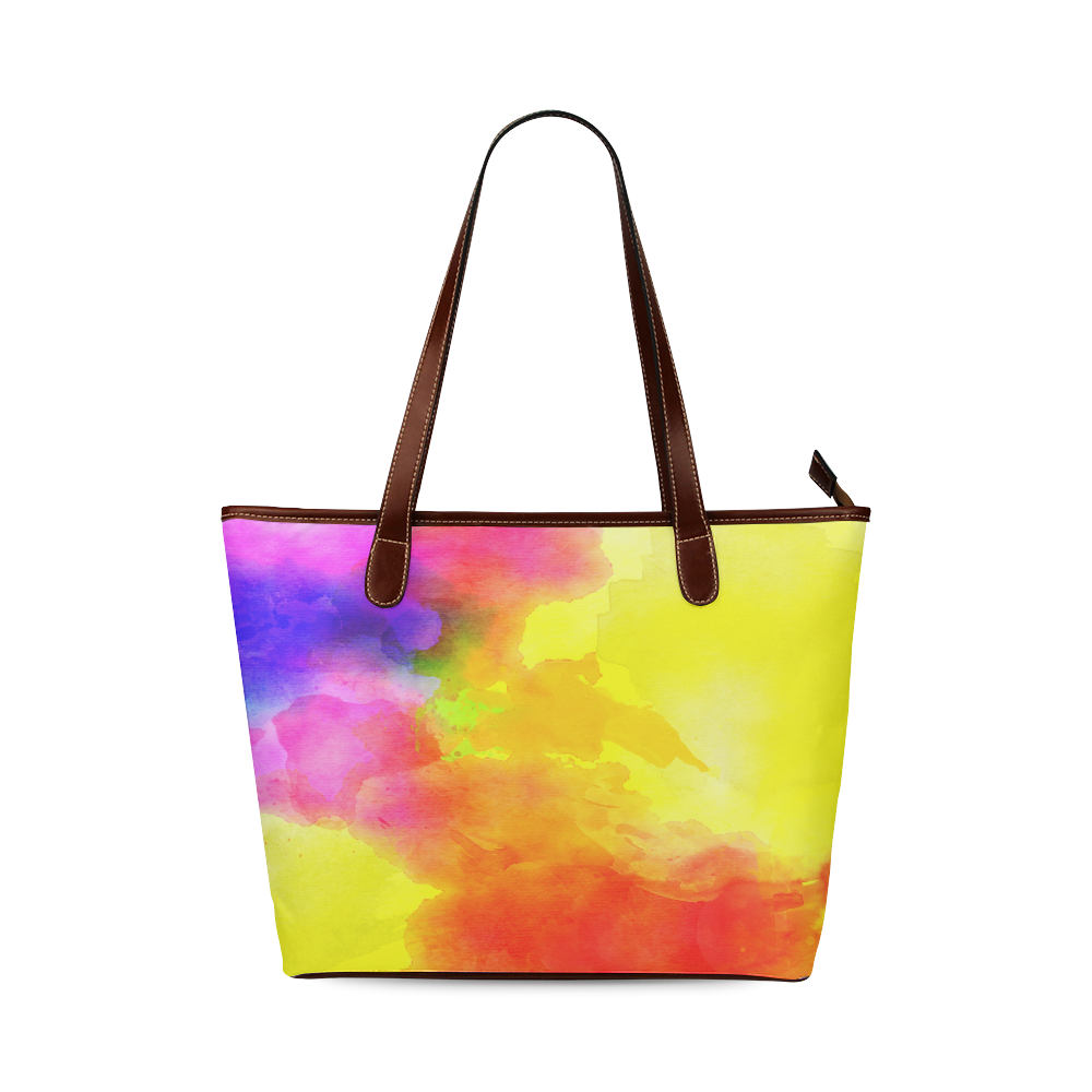 Watercolor abstraction 01 Shoulder Tote Bag (Model 1646)