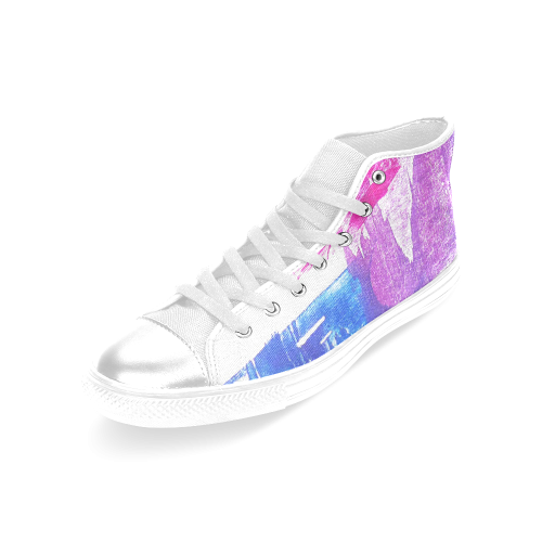 Colorful Movement Women's Classic High Top Canvas Shoes (Model 017)