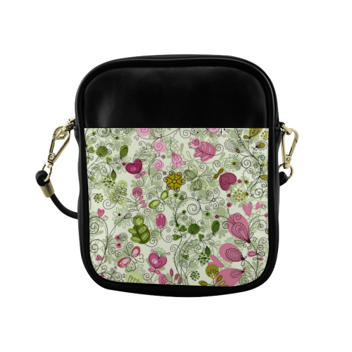 doodle flowers Sling Bag (Model 1627)