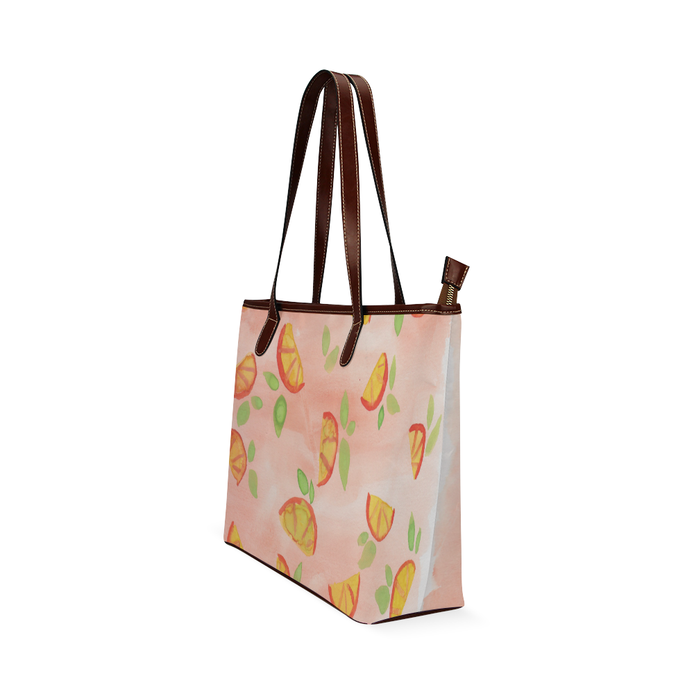 watercolor fruit slices Shoulder Tote Bag (Model 1646)