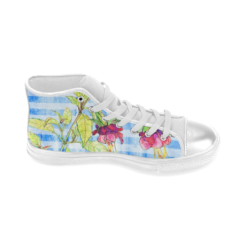 Rose Garden Women's Classic High Top Canvas Shoes (Model 017)