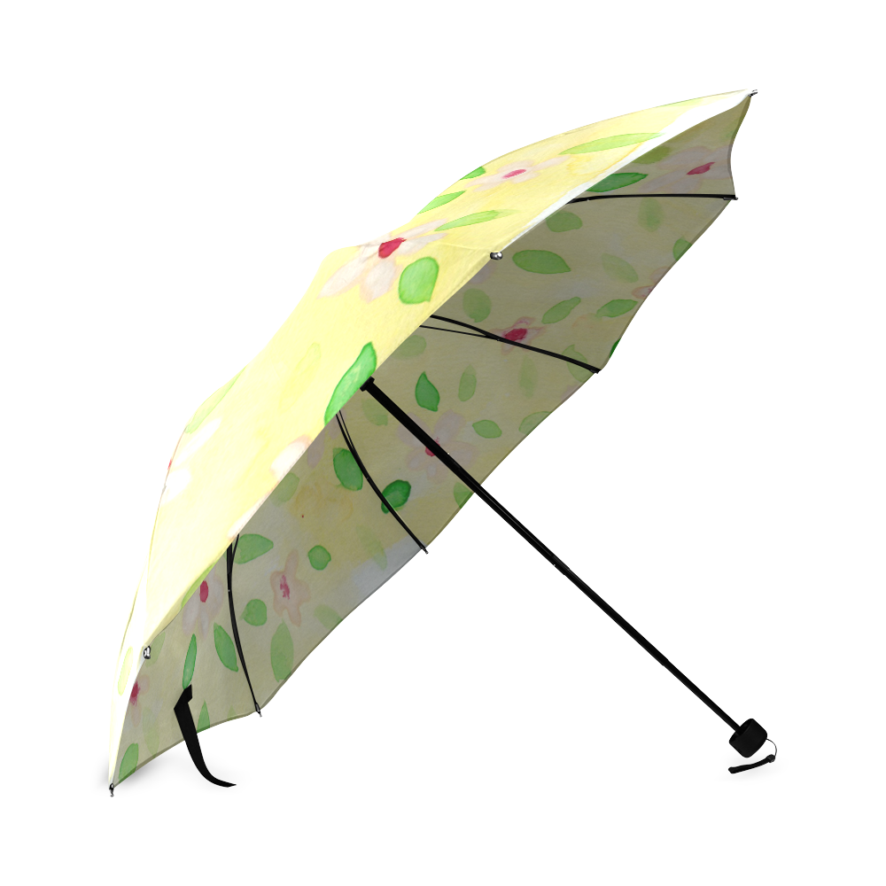 watercolor flower pattern Foldable Umbrella (Model U01)