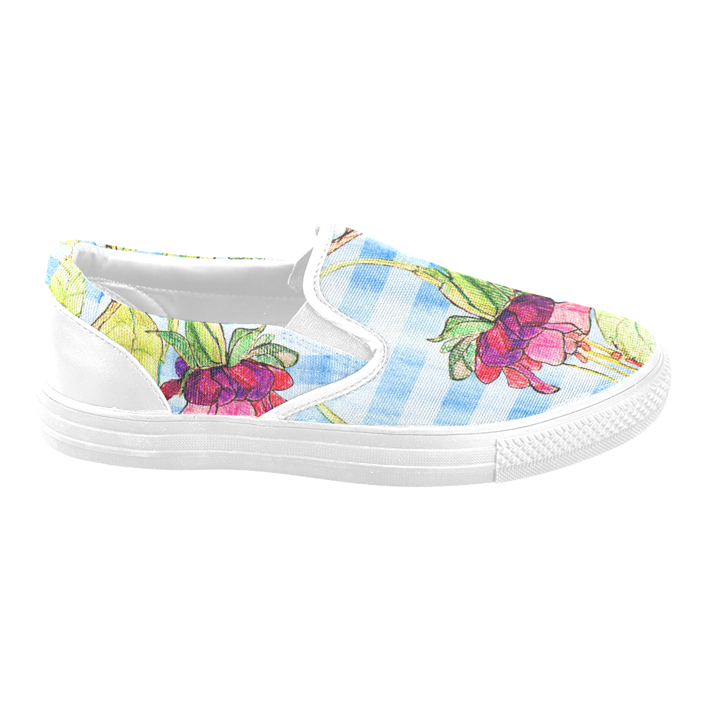 Rose Garden Women's Unusual Slip-on Canvas Shoes (Model 019)