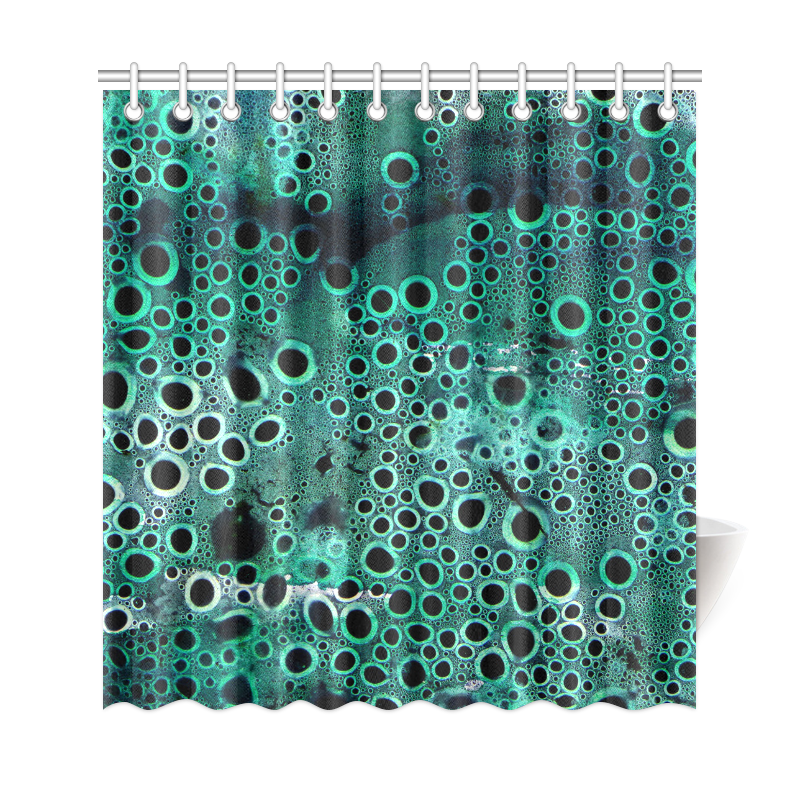 Green Bubbles Shower Curtain 69"x72"