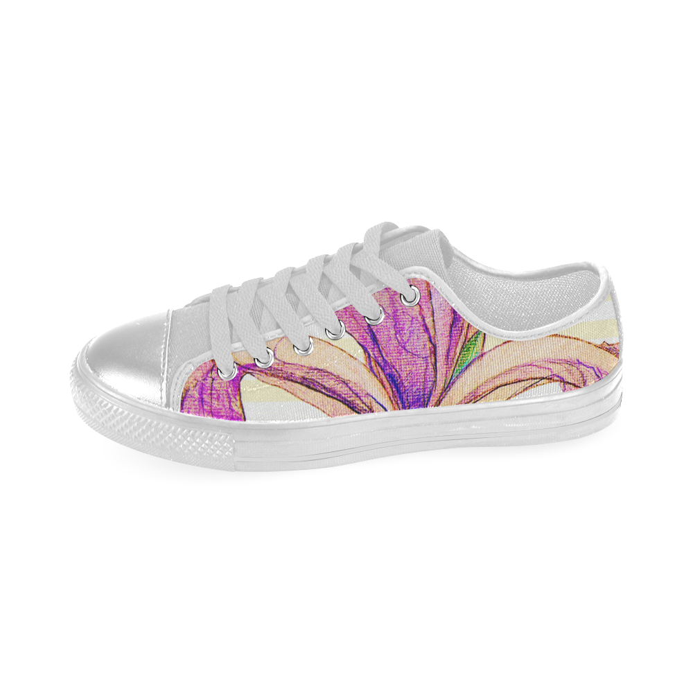 Purple Iris Women's Classic Canvas Shoes (Model 018)