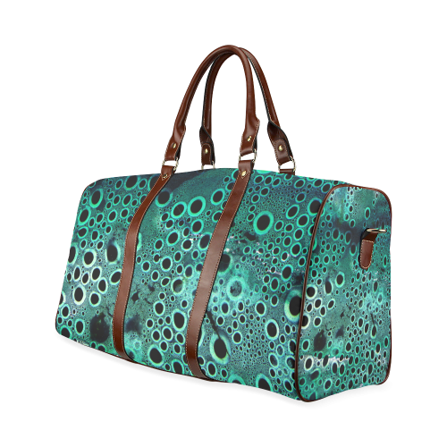 Green Bubbles Waterproof Travel Bag/Large (Model 1639)