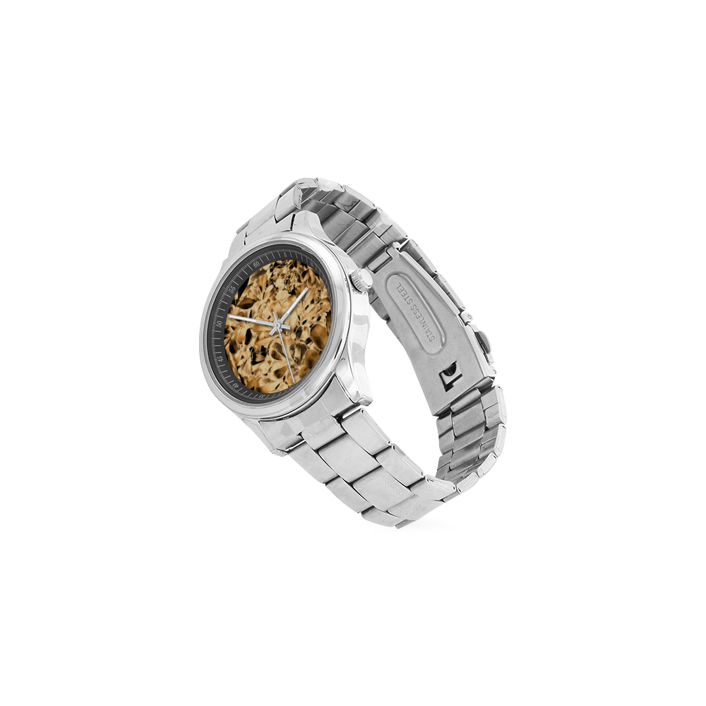 Foliage #2 Gold - Jera Nour Men's Stainless Steel Watch(Model 104)