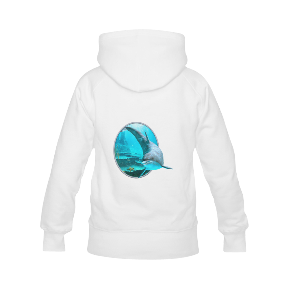 A proud dolphin swims in the ocean Men's Classic Hoodies (Model H10)