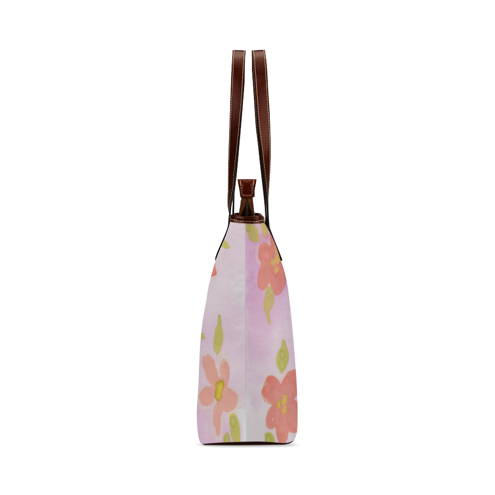 watercolor flower pattern Shoulder Tote Bag (Model 1646)