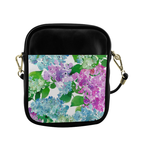 Watercolor Hydrangea Sling Bag (Model 1627)