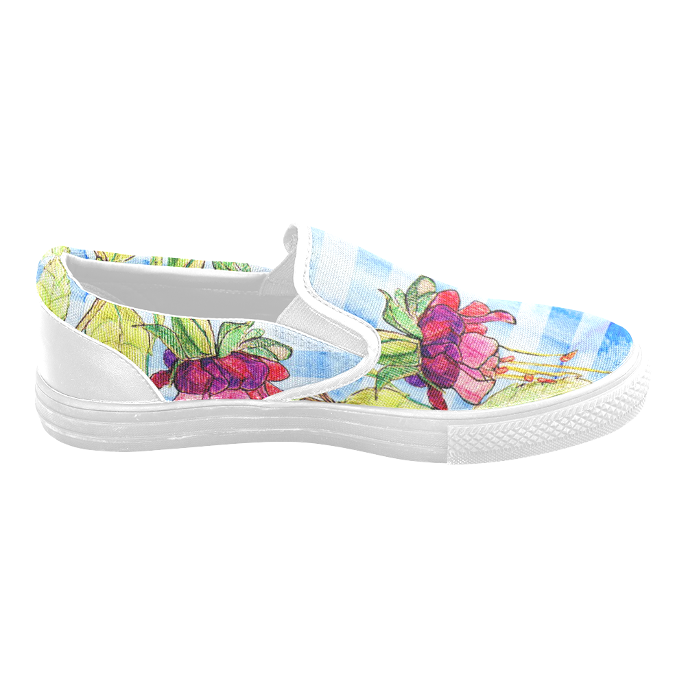 Rose Garden Women's Unusual Slip-on Canvas Shoes (Model 019)