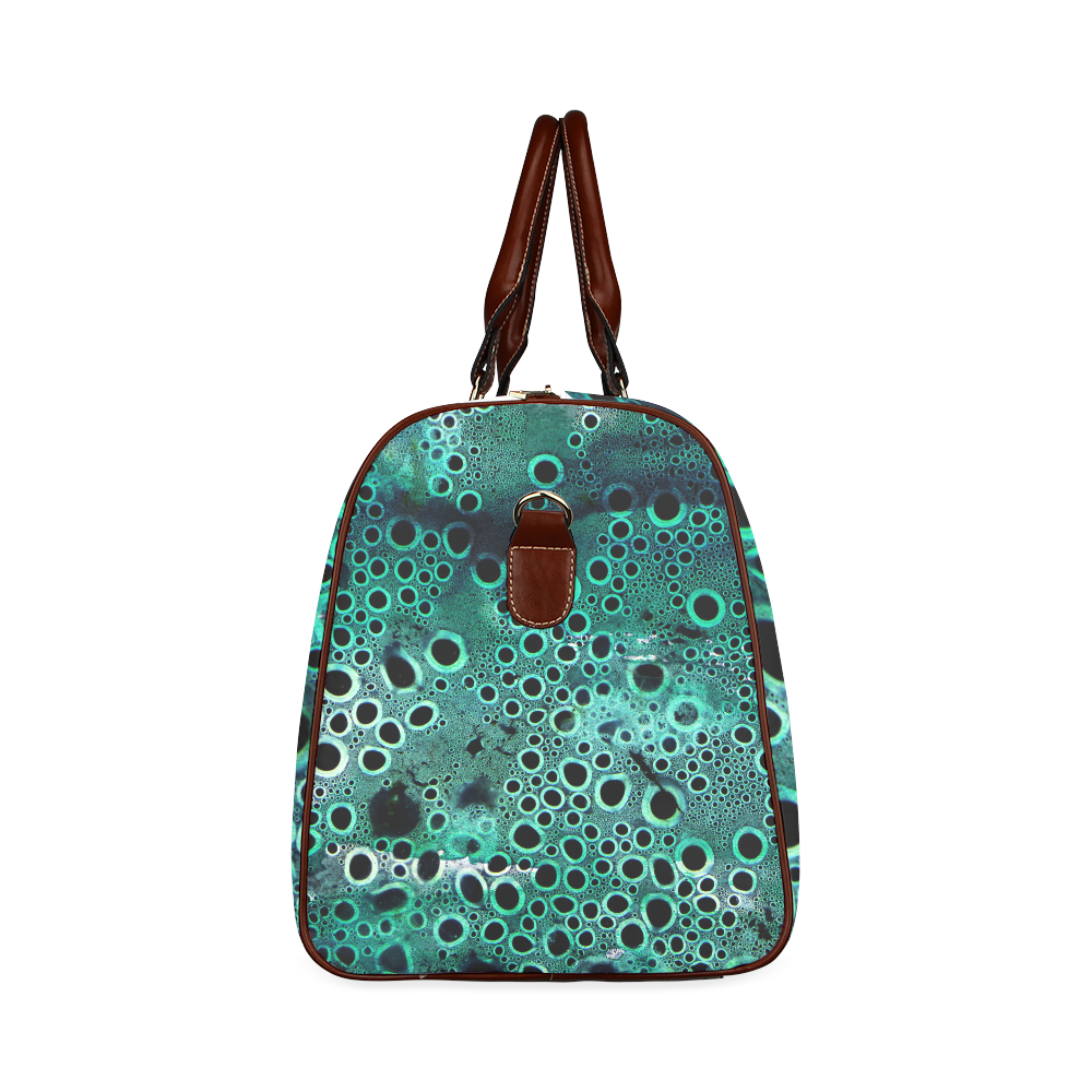 Green Bubbles Waterproof Travel Bag/Small (Model 1639)