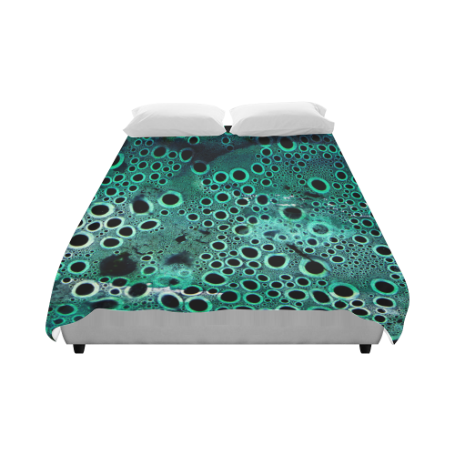 Green Bubbles Duvet Cover 86"x70" ( All-over-print)