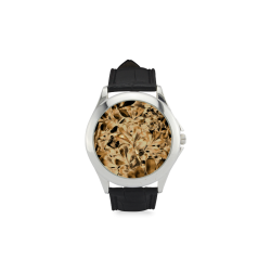 Foliage #2 - Jera Nour Women's Classic Leather Strap Watch(Model 203)