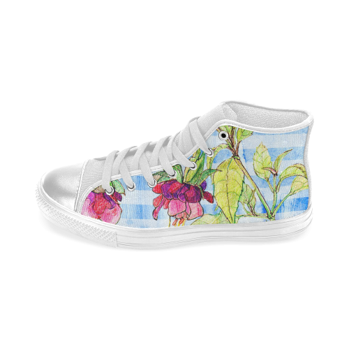 Rose Garden Women's Classic High Top Canvas Shoes (Model 017)