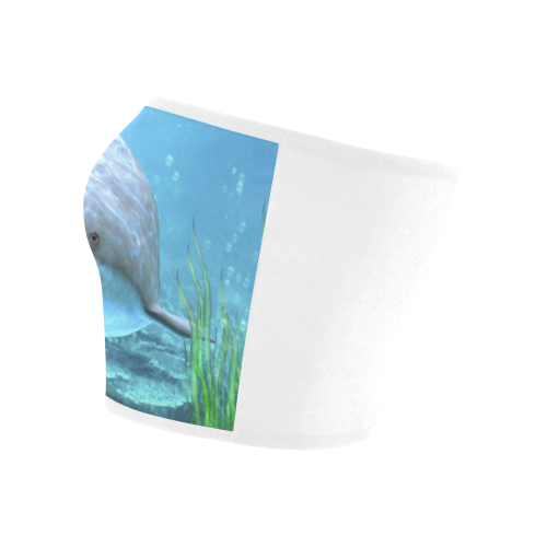 A proud dolphin swims in the ocean Bandeau Top