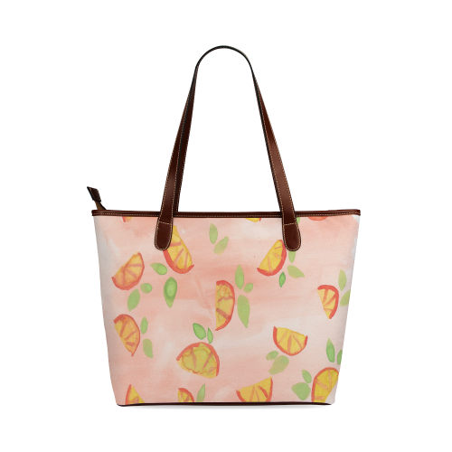 watercolor fruit slices Shoulder Tote Bag (Model 1646)