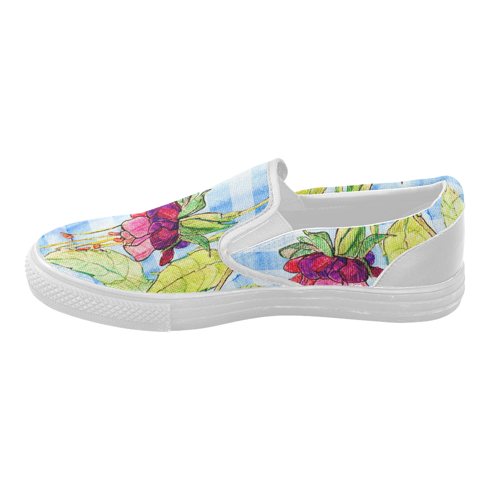 Rose Garden Women's Slip-on Canvas Shoes (Model 019)