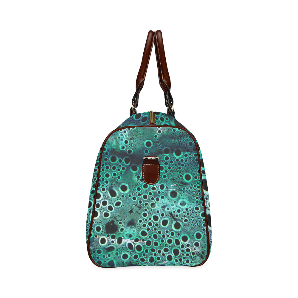 Green Bubbles Waterproof Travel Bag/Large (Model 1639)