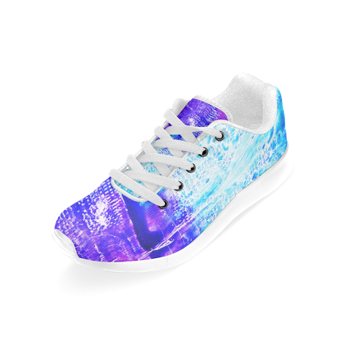 Abstract Blue and Magenta Women’s Running Shoes (Model 020)