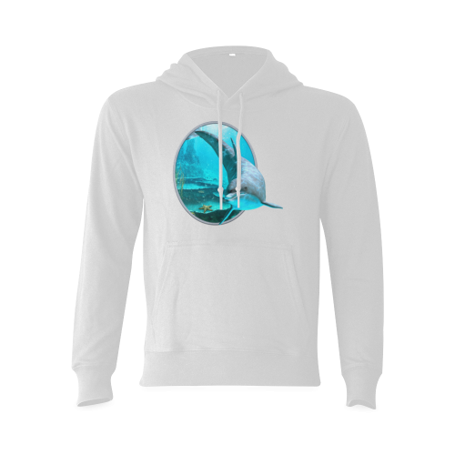 A proud dolphin swims in the ocean Oceanus Hoodie Sweatshirt (Model H03)