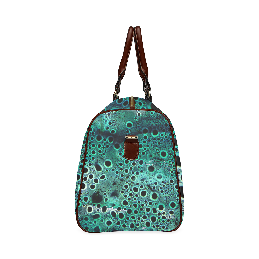 Green Bubbles Waterproof Travel Bag/Small (Model 1639)