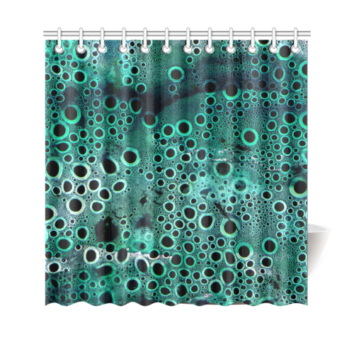Green Bubbles Shower Curtain 69"x70"