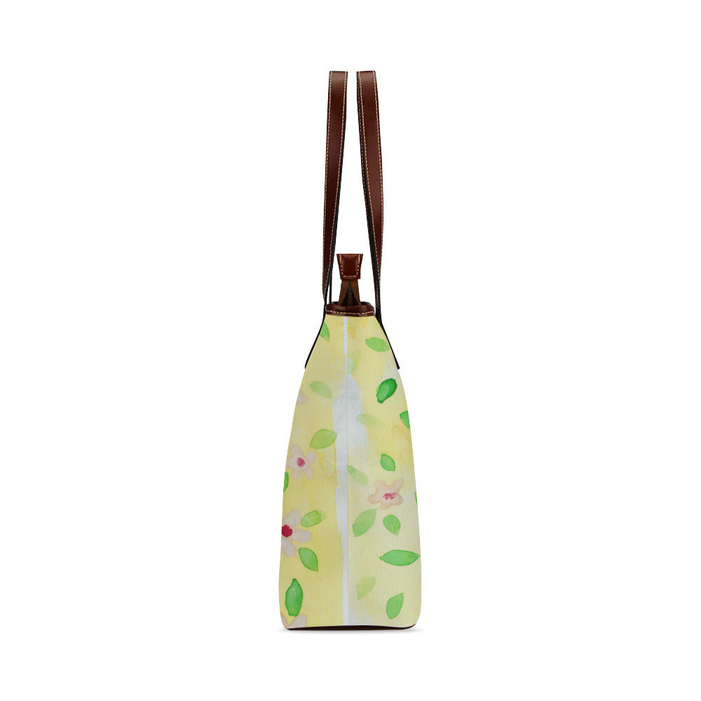 watercolor flower pattern Shoulder Tote Bag (Model 1646)