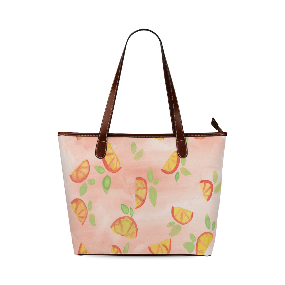 watercolor fruit slices Shoulder Tote Bag (Model 1646)